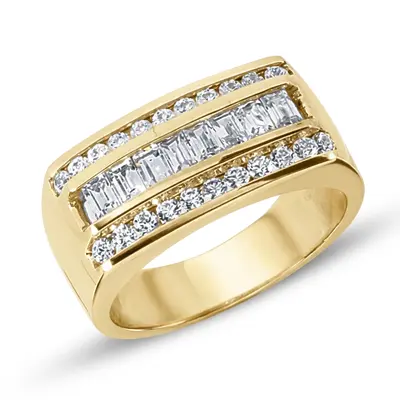 1.32 ct. tw. Channel Set Diamond Men's Ring alternate view