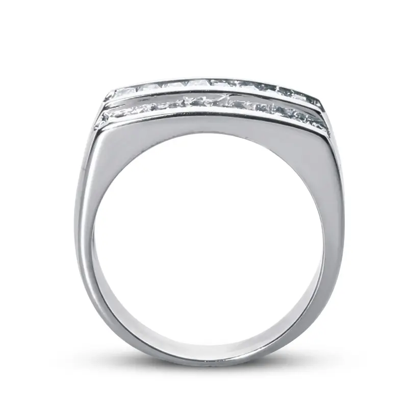 platinum 1.32 ct. tw. Channel Set Diamond Men's Ring - alternate view 3