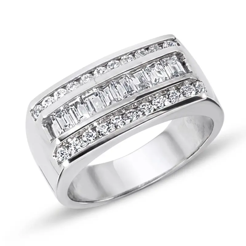 platinum 1.32 ct. tw. Channel Set Diamond Men's Ring - main view