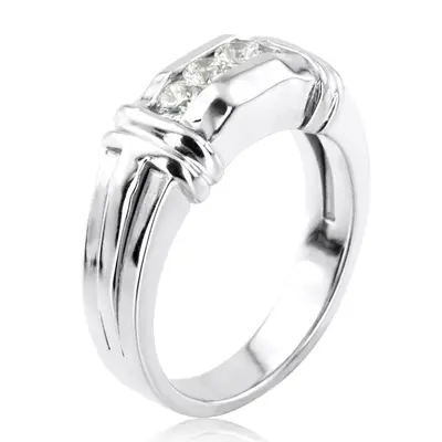 14K white gold 0.40 ct. Diamond Men's Ring - alternate view 5 thumbnail