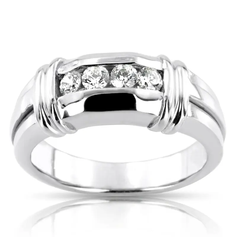 14K white gold 0.40 ct. Diamond Men's Ring - main view