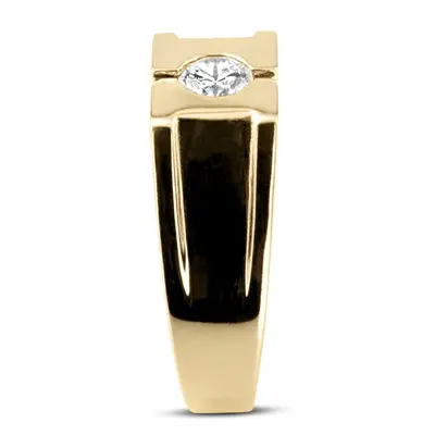 14K white gold 0.35 ct. Solitaire Diamond Man Ring - alternate view 6 thumbnail