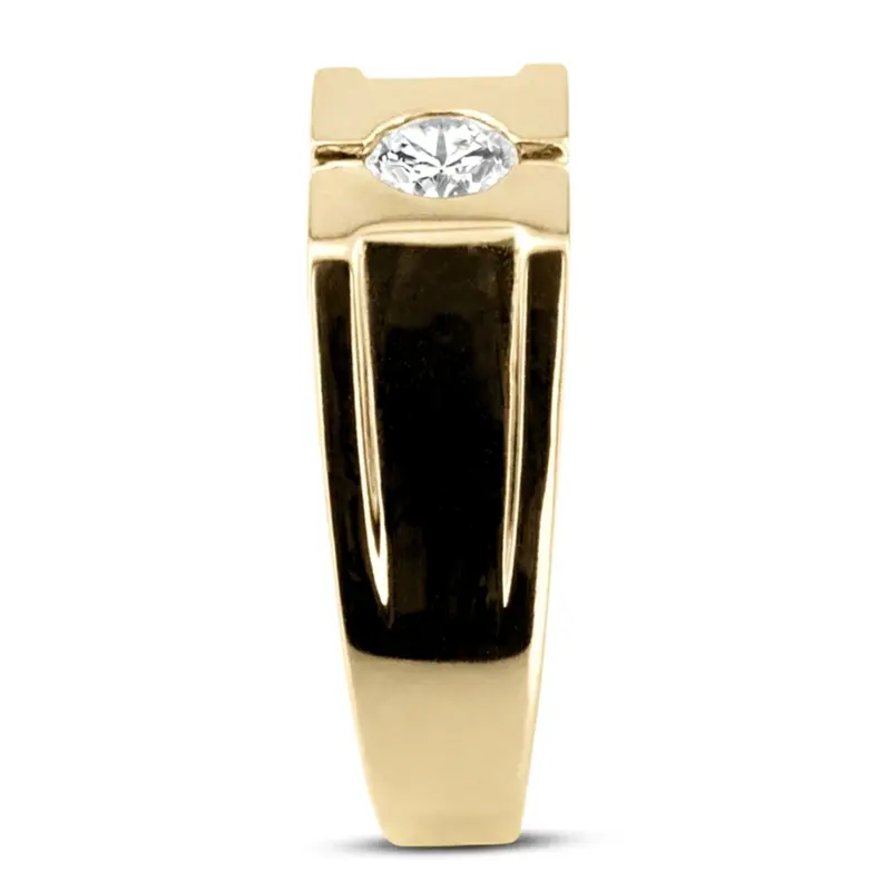14K white gold 0.35 ct. Solitaire Diamond Man Ring - alternate view 6