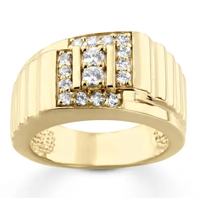 0.62 ct. Round Cut Pave Diamond Men's Ring - view 2 of 6