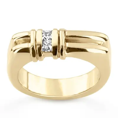 0.20 ct. Princess Cut Diamond Men's Ring