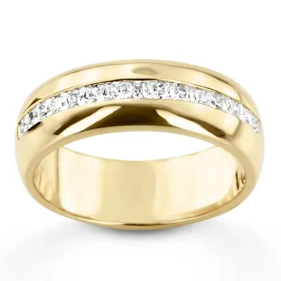 0.75 ct. Princess Cut Channel Set Diamond Men's Ring - view 1 of 6