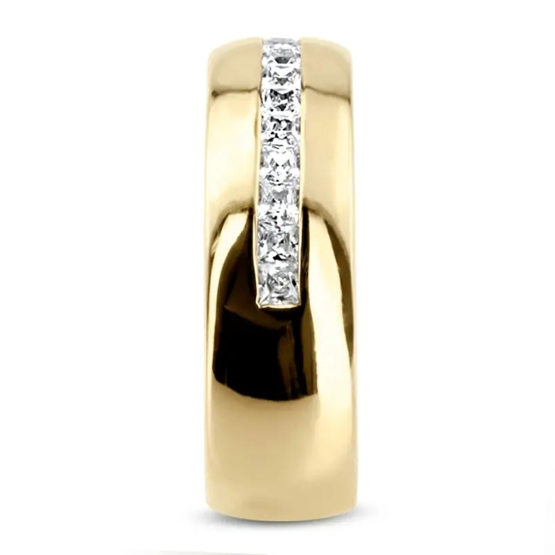 14K white gold 0.75 ct. Princess Cut Channel Set Diamond Men's Ring - alternate view 5