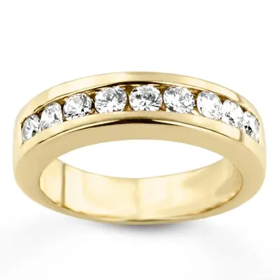 0.90 ct. Round Cut Channel Set Man Diamond Ring - view 2 of 6