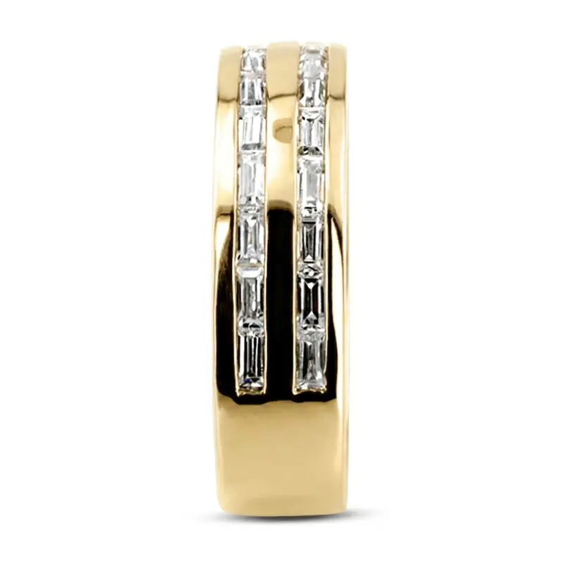 14K white gold 1.32 ct. tw. Baguette Channel Set Diamond Men's Ring - alternate view 6