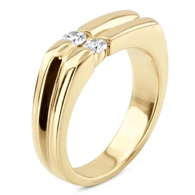 platinum 0.30 ct. Round Cut Channel Set Diamond Men's Ring - alternate view 6 thumbnail