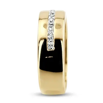 14K white gold 0.63 ct. Princess Cut Channel Set Diamond Men's Ring - alternate view 5 thumbnail