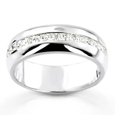 0.75 ct. Princess Cut Channel Set Diamond Men's Ring - view 2 of 6