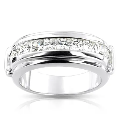 1.70 ct. Princess Cut Diamond Men's Ring alternate view