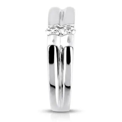 platinum 0.30 ct. Round Cut Channel Set Diamond Men's Ring - alternate view 4 thumbnail