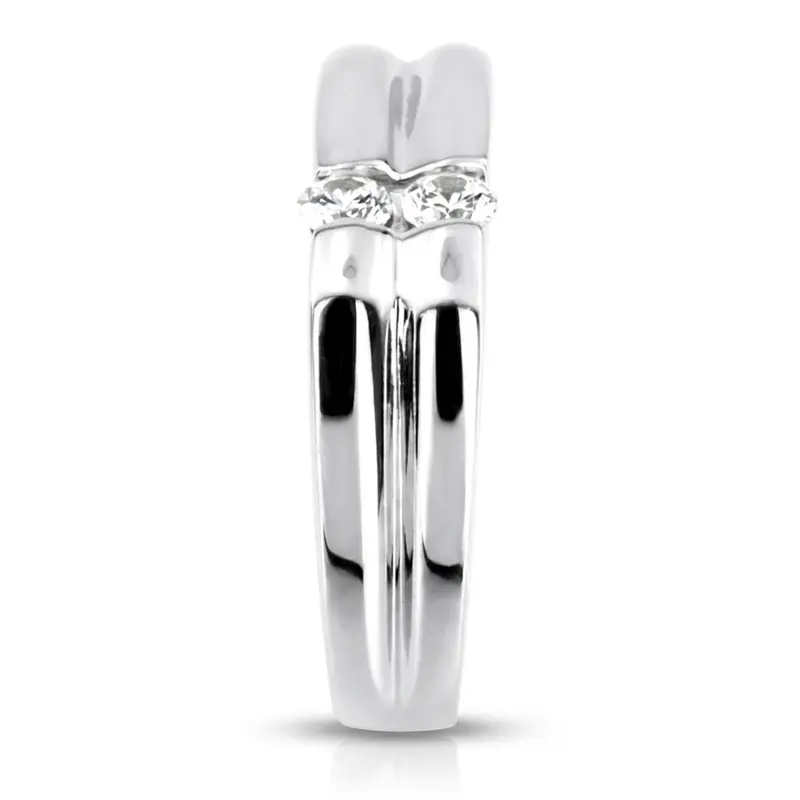 platinum 0.30 ct. Round Cut Channel Set Diamond Men's Ring - alternate view 4