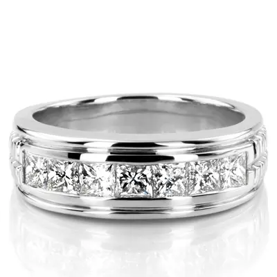 2.10 ct. tw. Princess Cut Diamond Men's Ring alternate view