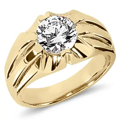 1.50 ct. Round Cut Solitaire Diamond Men's Ring alternate view