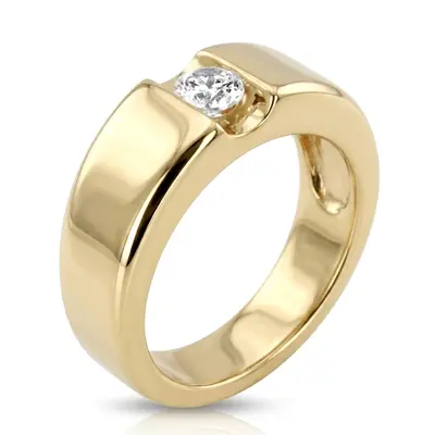 14K white gold Solitaire Diamond Men's Ring (1.00 ct.) - alternate view 4 thumbnail
