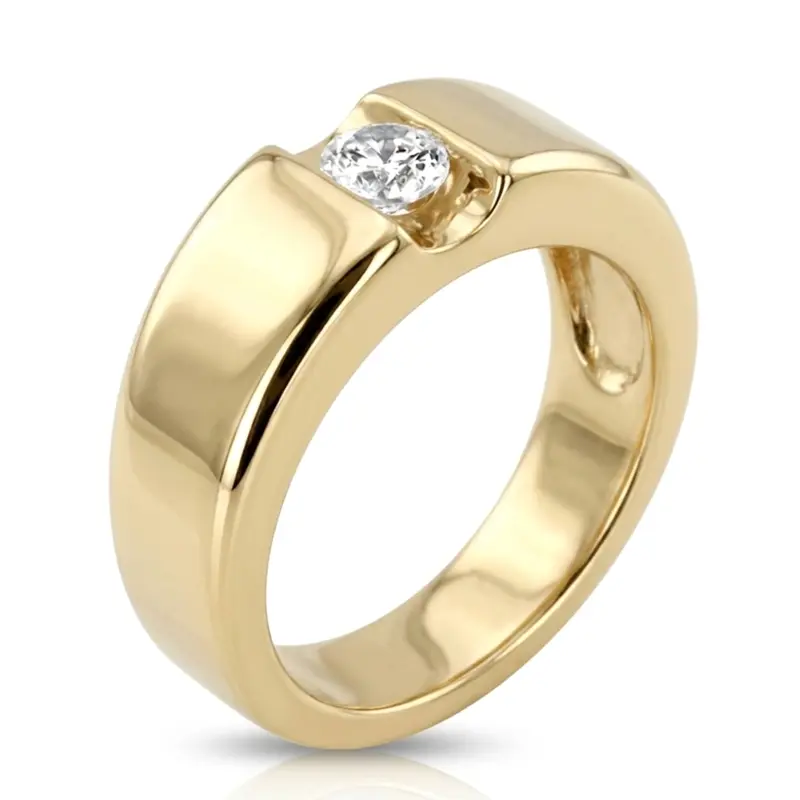 14K white gold Solitaire Diamond Men's Ring (1.00 ct.) - alternate view 4