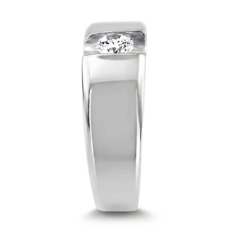14K white gold Solitaire Diamond Men's Ring (1.00 ct.) - alternate view 6