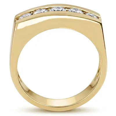 14K white gold 1.14 ct. tw. Channel Set Diamond Men's Ring - alternate view 3 thumbnail