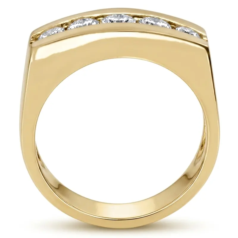 14K white gold 1.14 ct. tw. Channel Set Diamond Men's Ring - alternate view 3