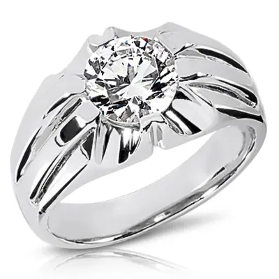 1.50 ct. Round Cut Solitaire Diamond Men's Ring
