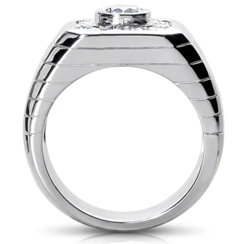 14K white gold 0.68. ct. tw. Diamond Men's Ring - alternate view 3