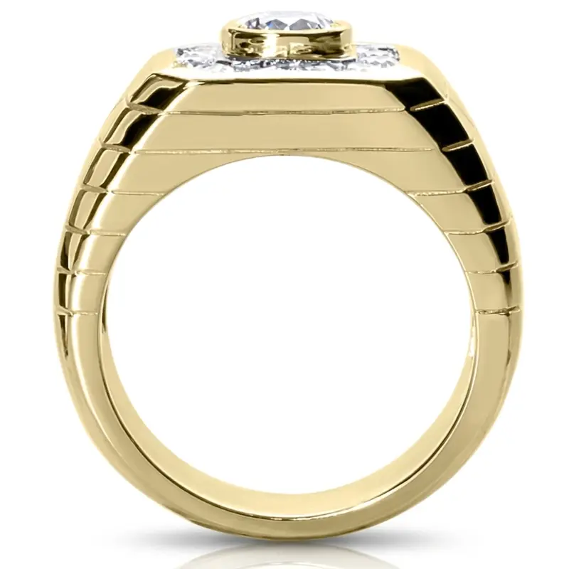 14K white gold 0.68. ct. tw. Diamond Men's Ring - alternate view 4
