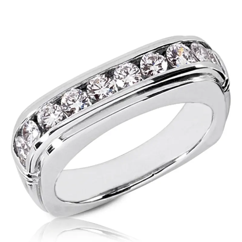 14K white gold 1.00 ct. tw. Diamond Men's Ring - main view
