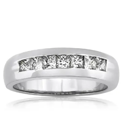 0.98 ct. tw. Princess Cut Channel Set Diamond Men's Ring