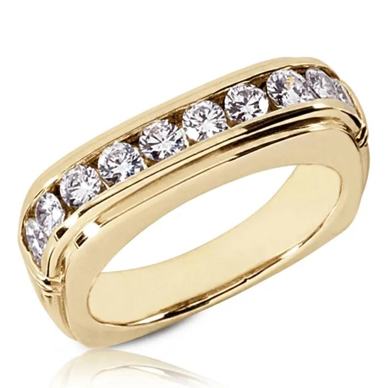 14K white gold 1.00 ct. tw. Diamond Men's Ring - alternate view 2