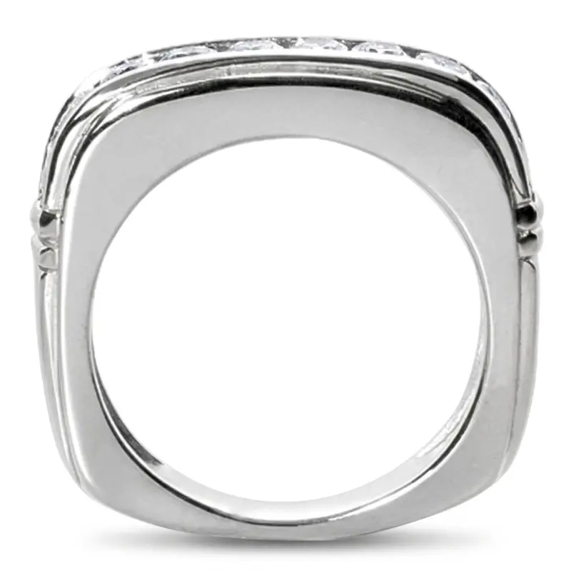 14K white gold 1.00 ct. tw. Diamond Men's Ring - alternate view 3