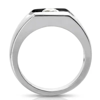 14K white gold Solitaire Channel Set Men's Diamond Ring (0.35 ct. tw.) - alternate view 5 thumbnail