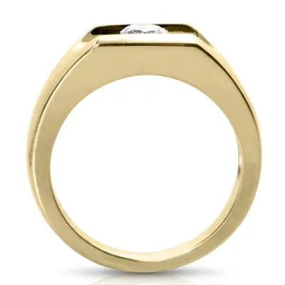 14K white gold Solitaire Channel Set Men's Diamond Ring (0.35 ct. tw.) - alternate view 6 thumbnail