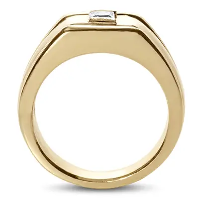 14K white gold Attractive Princess Solitaire Diamond Men's Ring (0.50 ct. tw.) - alternate view 3 thumbnail