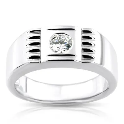 0.35 ct. Solitaire Diamond Men Ring alternate view
