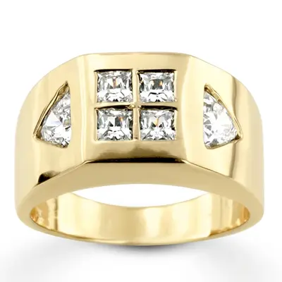 14K white gold 1.38 ct. Diamond Men's Ring - alternate view 6 thumbnail