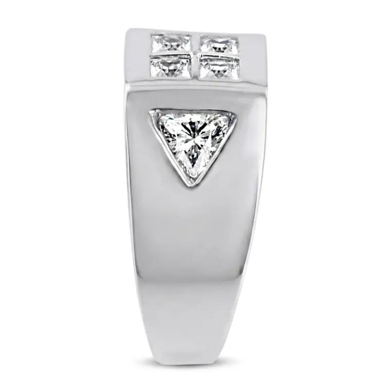 14K white gold 1.38 ct. Diamond Men's Ring - alternate view 2