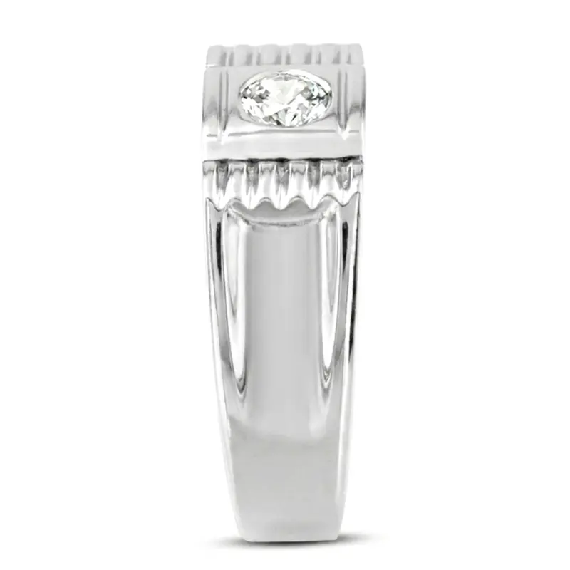 14K white gold 0.35 ct. Solitaire Diamond Men Ring - alternate view 4