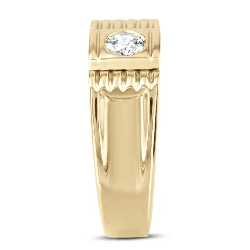 14K white gold 0.35 ct. Solitaire Diamond Men Ring - alternate view 5