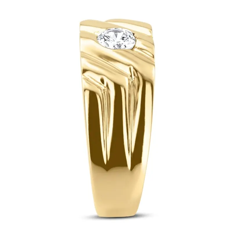 14K white gold 0.35 ct. Solitaire Diamond Men Ring 1 - alternate view 3