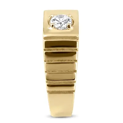 14K white gold 0.35 ct. Solitaire Diamond Man Ring 1 - alternate view 3 thumbnail