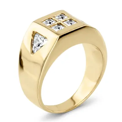 14K white gold 1.38 ct. Diamond Men's Ring - alternate view 4 thumbnail