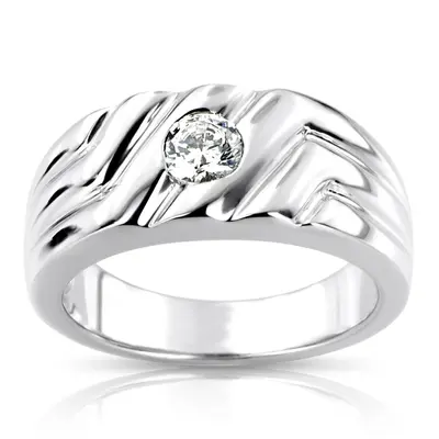 0.35 ct. Solitaire Diamond Men Ring 1