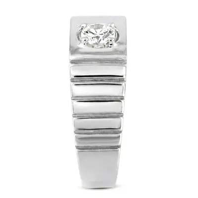 14K white gold 0.35 ct. Solitaire Diamond Man Ring 1 - alternate view 4 thumbnail