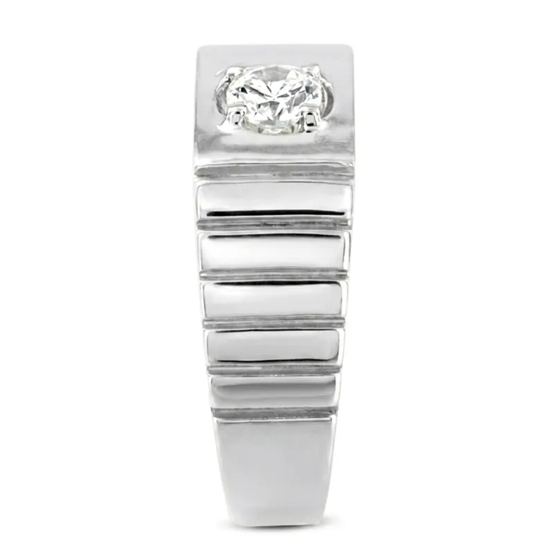 14K white gold 0.35 ct. Solitaire Diamond Man Ring 1 - alternate view 4