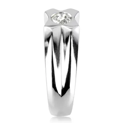 14K white gold 0.35 ct. Solitaire Diamond Men Ring 2 - alternate view 5 thumbnail