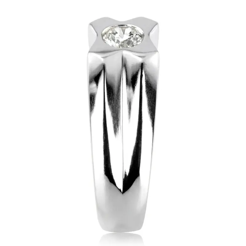 14K white gold 0.35 ct. Solitaire Diamond Men Ring 2 - alternate view 5