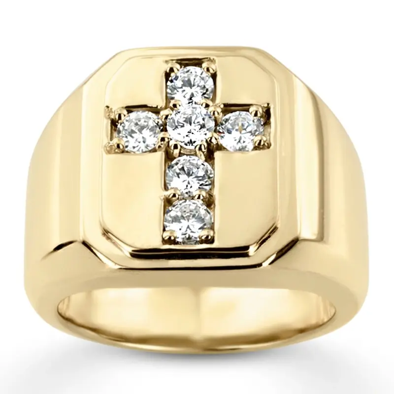 platinum 0.90 ct. Diamond Men's Ring - alternate view 2